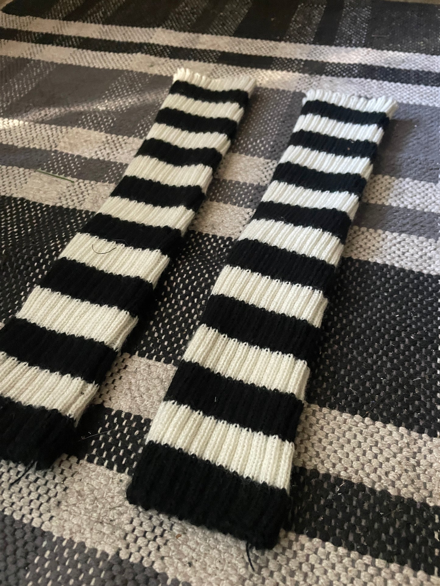 Black and White Leg Warmers - Twilight Funeral
