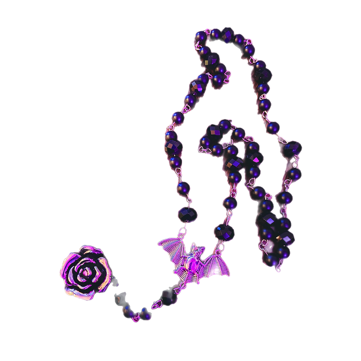 Gothic Bat Rosary (Rose) - Twilight Funeral
