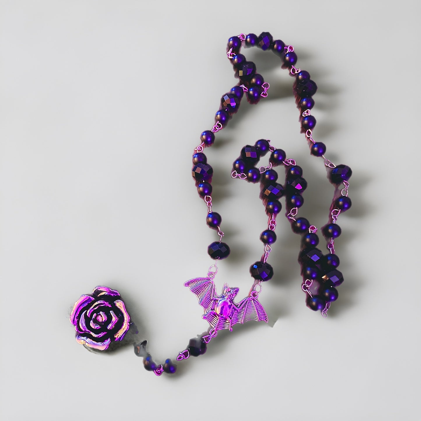 Gothic Bat Rosary (Rose) - Twilight Funeral